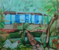 Coq et paysage I 61 x70